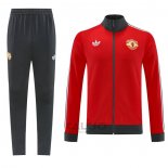 Tuta da Track di Giacca Manchester United 2024-2025 Rosso