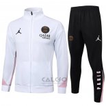 Tuta da Track di Giacca Paris Saint-Germain Jordan 2024-2025 Bianco