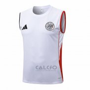 Maglia Allenamento Ajax Senza Maniche 2025-2026 Bianco