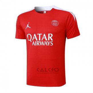 Maglia Allenamento Paris Saint-Germain Jordan 2024-2025 Rosso