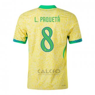 Maglia Brasile Giocatore L.paqueta Home 2024