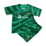 Maglia FC Barcellona Portiere Bambino 2023-2024 Verde