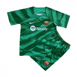Maglia FC Barcellona Portiere Bambino 2023-2024 Verde
