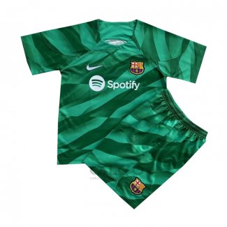 Maglia FC Barcellona Portiere Bambino 2023-2024 Verde