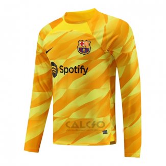 Maglia FC Barcellona Portiere Manica Lunga 2023-2024 Giallo