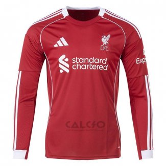 Maglia Liverpool Home Manica Lunga 2025-2026