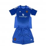 Maglia Manchester United Portiere Bambino 2025-2026 Blu