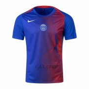 Maglia Prematch Paris Saint-Germain 2025-2026 Blu Rosso