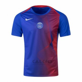 Maglia Prematch Paris Saint-Germain 2025-2026 Blu Rosso