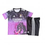 Maglia Real Madrid Dragon Bambino 2025-2026 Purpura