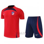 Tuta da Track Atletico Madrid Manica Corta 2022-2023 Rosso - Pantaloncini