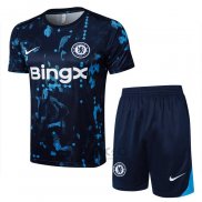 Tuta da Track Chelsea Manica Corta 2024-2025 Blu - Pantaloncini