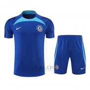 Tuta da Track Chelsea Manica Corta 2022-2023 Blu - Pantaloncini