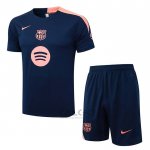 Tuta da Track FC Barcellona Manica Corta 2025-2026 Blu Rosa - Pantaloncini
