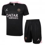 Tuta da Track Paris Saint-Germain Jordan Manica Corta 2024-2025 Nero - Pantaloncini