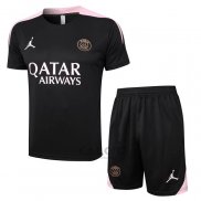 Tuta da Track Paris Saint-Germain Jordan Manica Corta 2024-2025 Nero - Pantaloncini
