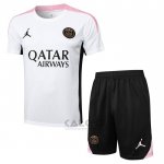 Tuta da Track Paris Saint-Germain Jordan Manica Corta 2024-2025 Bianco - Pantaloncini