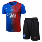 Tuta da Track Paris Saint-Germain Manica Corta 2025-2026 Blu Rosso - Pantaloncini