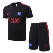 Tuta da Track Paris Saint-Germain Manica Corta 2026-2027 Nero - Pantaloncini