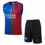 Tuta da Track Paris Saint-Germain Senza Maniche 2025-2026 Blu Rosso
