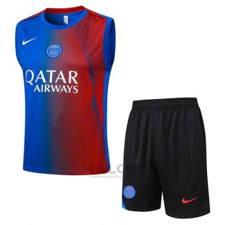 Tuta da Track Paris Saint-Germain Senza Maniche 2025-2026 Blu Rosso