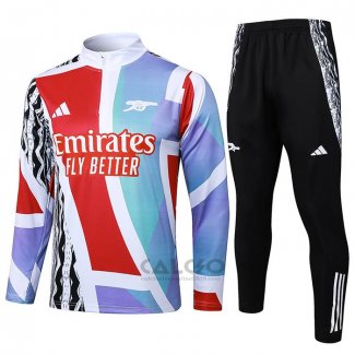 Tuta da Track di Felpa Arsenal 2024-2025 Rosso e Bianco