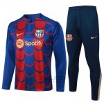 Tuta da Track di Felpa FC Barcellona 2024-2025 Blu e Rosso