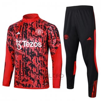 Tuta da Track di Felpa Manchester United 2023-2024 Rosso