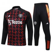Tuta da Track di Felpa Manchester United Bambino 2024-2025 Rosso