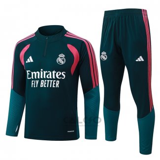 Tuta da Track di Felpa Real Madrid 2026-2027 Verde