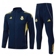 Tuta da Track di Giacca Real Madrid 2025-2026 Blu Giallo