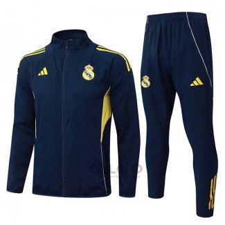 Tuta da Track di Giacca Real Madrid Bambino 2025-2026 Blu Giallo