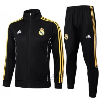 Tuta da Track di Giacca Real Madrid Bambino 2025-2026 Nero Giallo