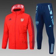 Tuta da Track di Giacca a Vento Arsenal 2024-2025 Rosso