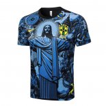 Maglia Allenamento Brasile Jesus 2024-2025 Blu