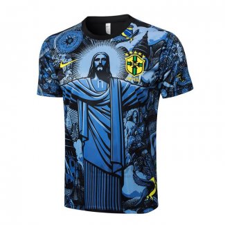 Maglia Allenamento Brasile Jesus 2024-2025 Blu