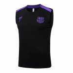 Maglia Allenamento FC Barcellona Senza Maniche 2025-2026 Nero Purpura