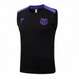 Maglia Allenamento FC Barcellona Senza Maniche 2025-2026 Nero Purpura