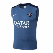 Maglia Allenamento Paris Saint-Germain Senza Maniche 2025-2026 Grigio
