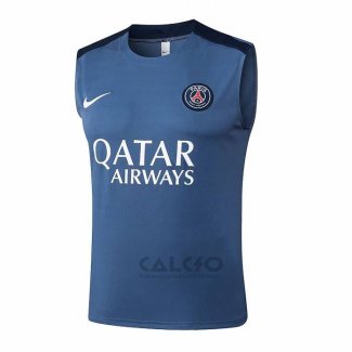Maglia Allenamento Paris Saint-Germain Senza Maniche 2025-2026 Grigio