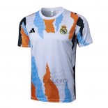 Maglia Allenamento Real Madrid 2024-2025 Bianco e Giallo