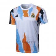 Maglia Allenamento Real Madrid 2024-2025 Bianco e Giallo