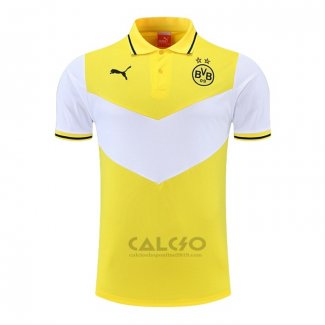 Maglia Polo Borussia Dortmund 2022-2023 Giallo e Bianco