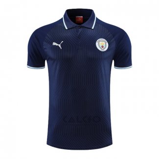 Maglia Polo Manchester City 2022-2023 Blu Marino