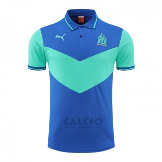 Maglia Polo Olympique Marsiglia 2022-2023 Blu e Verde