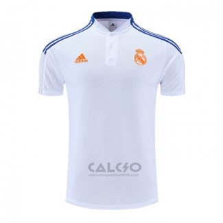 Maglia Polo Real Madrid 2022-2023 Bianco e Blu