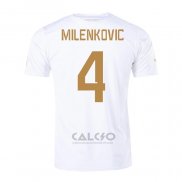 Maglia Serbia Giocatore Milenkovic Away 2022