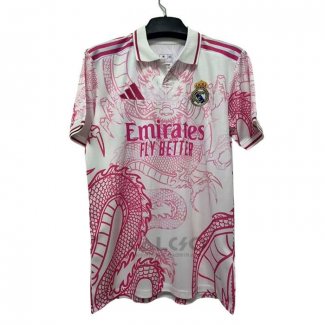 Maglia Real Madrid Dragon 2025-2026 Rosa Thailandia