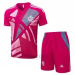 Tuta da Track Flamengo Manica Corta 2025-2026 Rosa - Pantaloncini