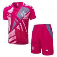 Tuta da Track Flamengo Manica Corta 2025-2026 Rosa - Pantaloncini